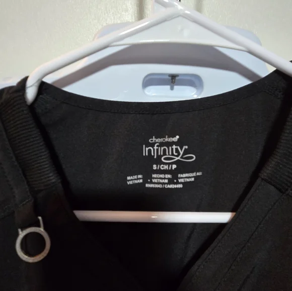INFINITY Black Womens Scrub Shirt - Picture 2 of 6